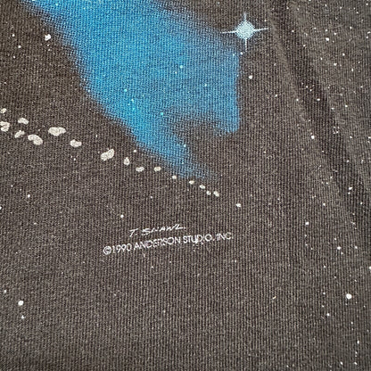 Galaxy Milky Way Earth 90s VTG T Shirt Single Stitch Saturn Planets Cool Space