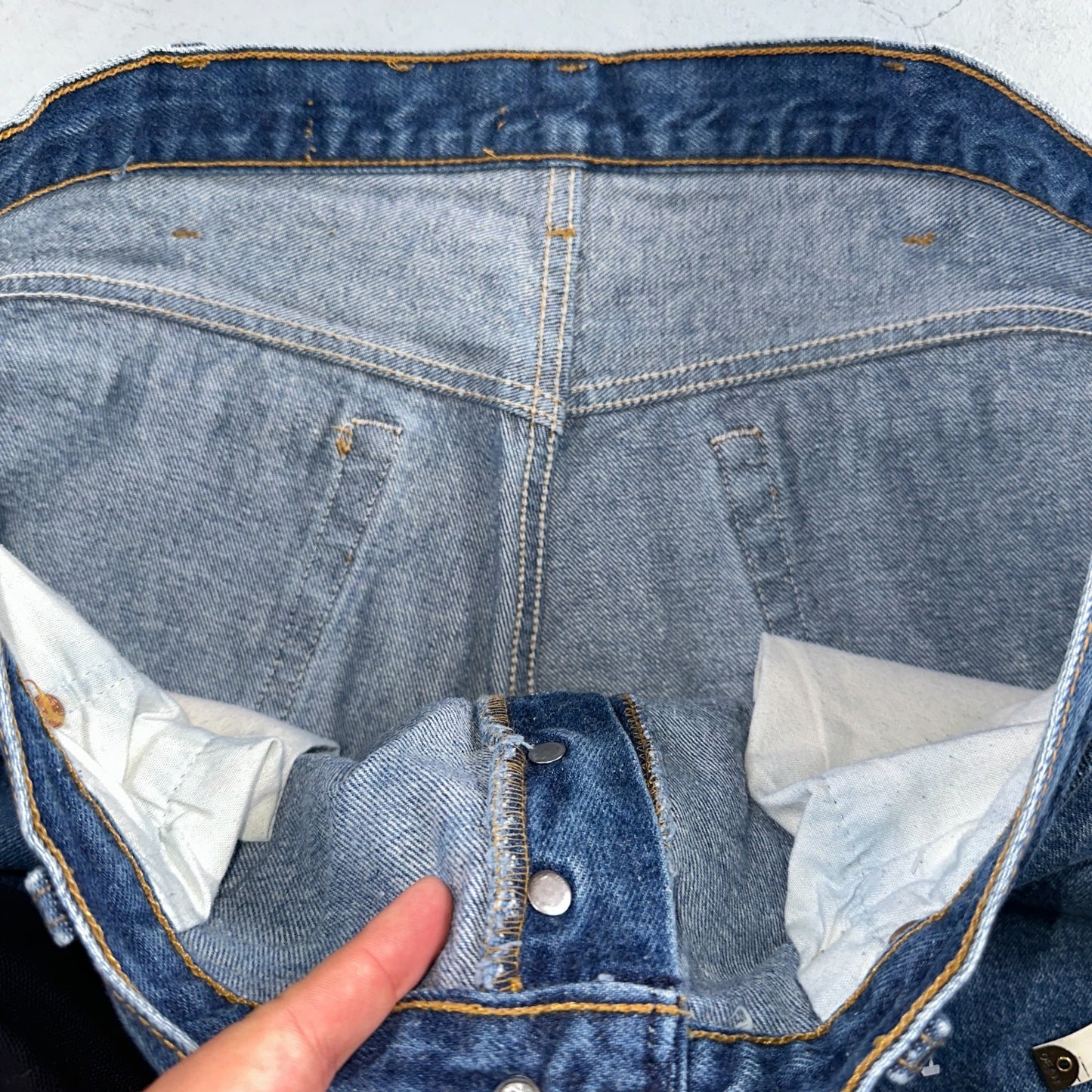 Levis 501 Vintage 80s USA XX Straight Leg Jeans Blue Med Wash 42x33 Act 37x28