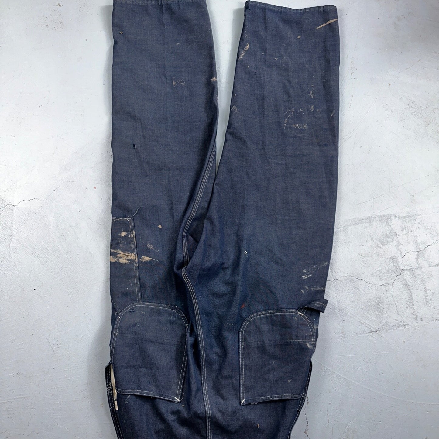 Vintage Sears Sanforized Denim Union Made Blue Jean Bib Overalls 36x28 60s
