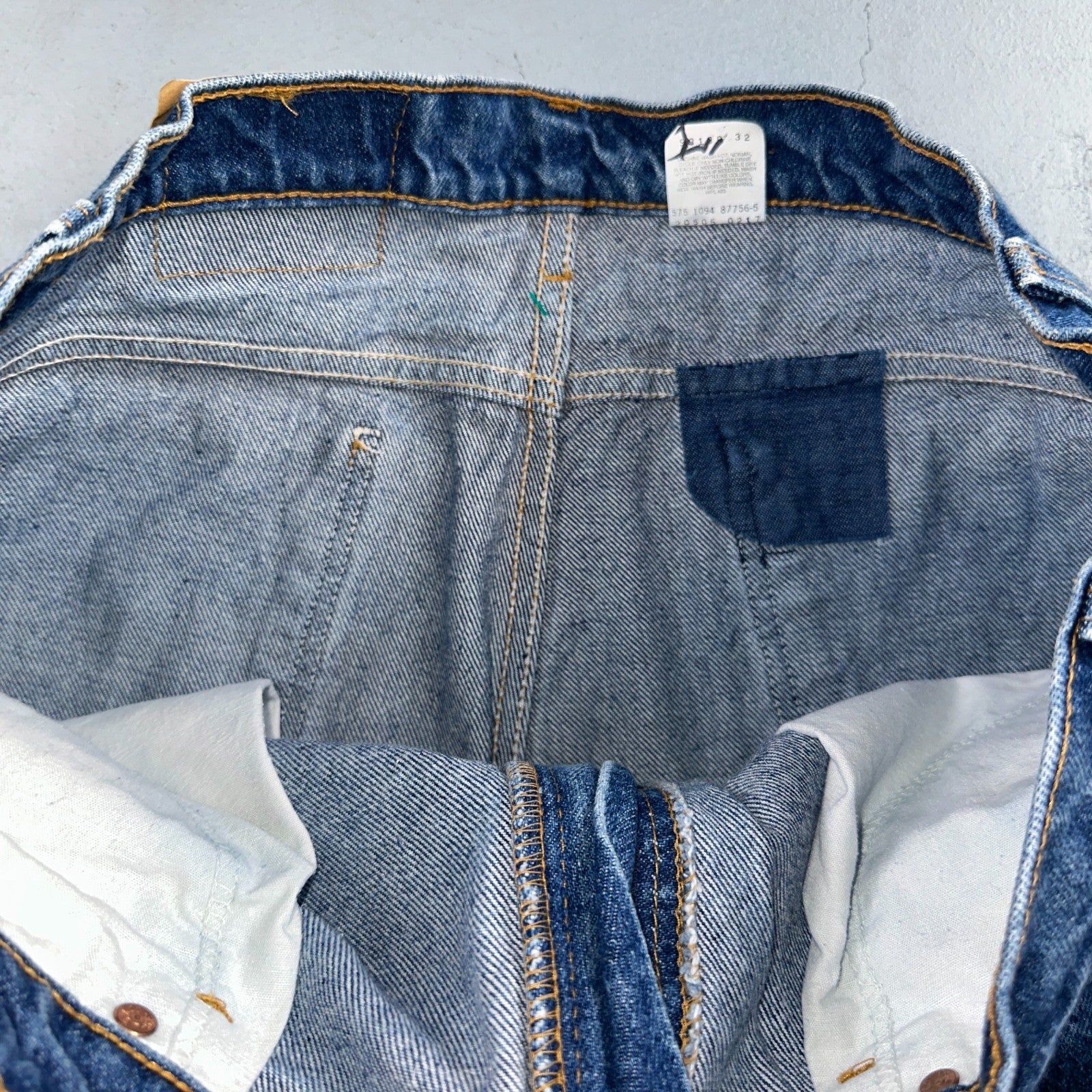 Levis 505 Vintage 90s USA Orange Tab Jeans 38x34 Blue Med Wash 501 Act 36x34