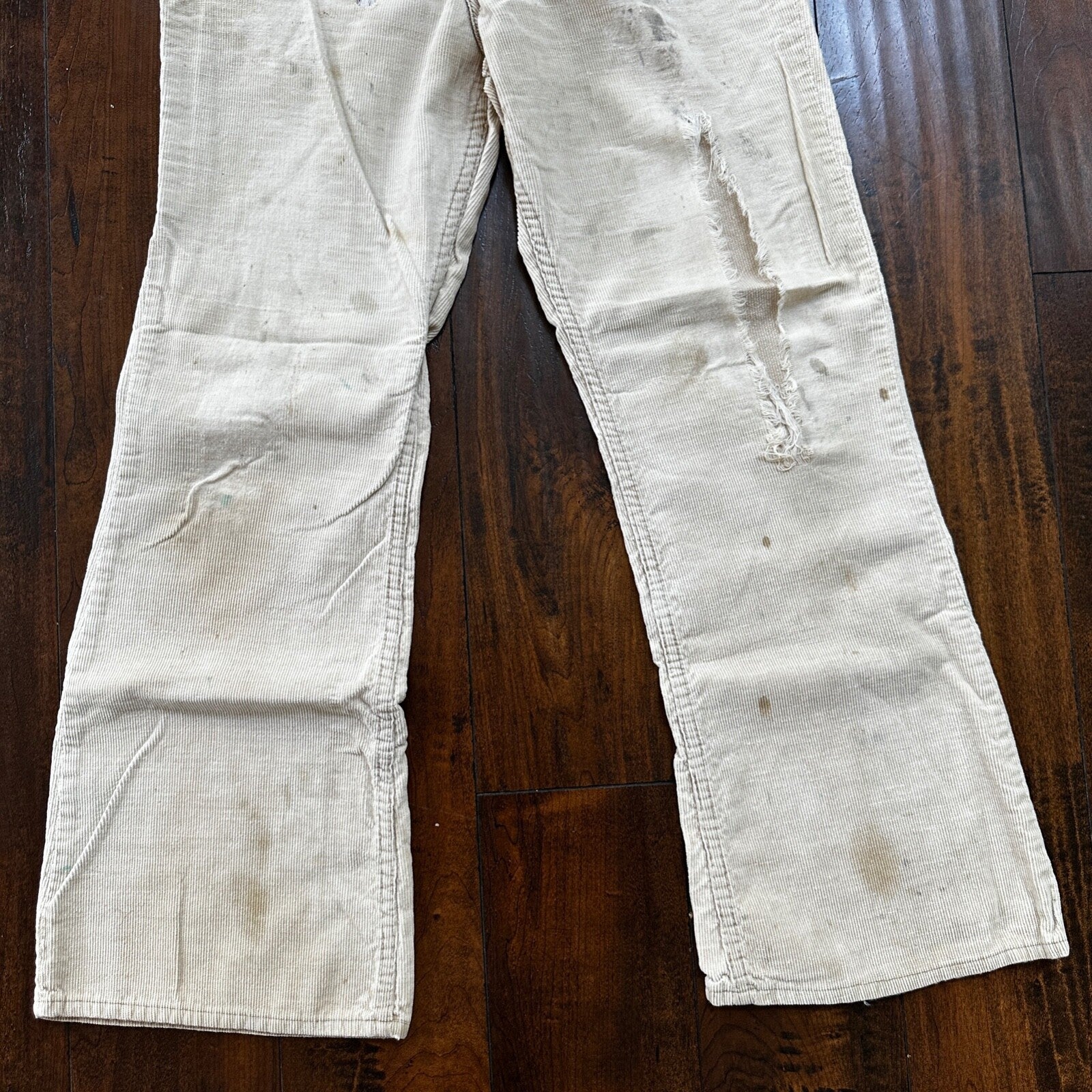 Levis 684 VTG Corduroy Pants Bell Bottom USA 30x27 Boot Cut 1970s 70s Beige
