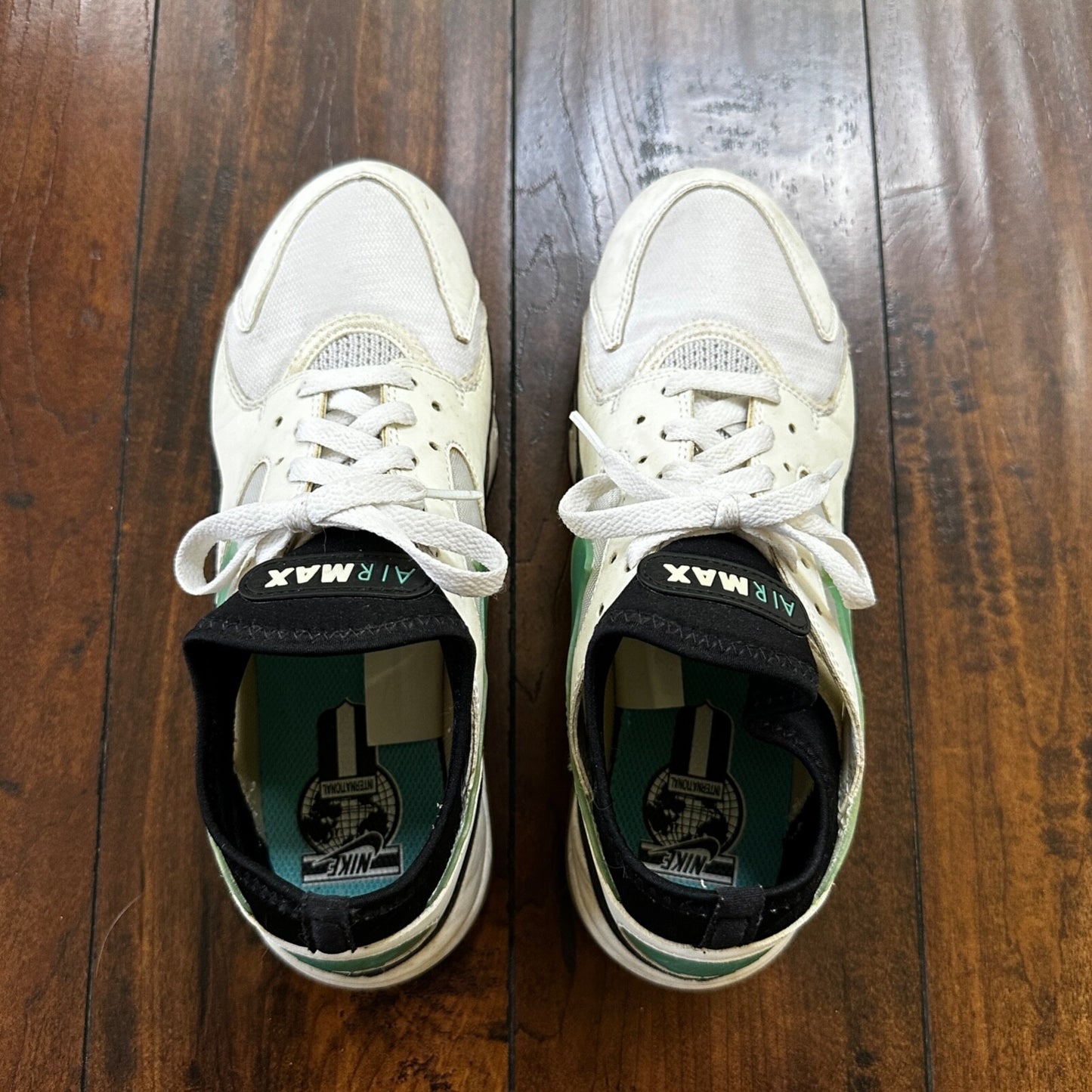 Nike Sneakers Womens 8.5 White Green Air Max 93 Dusty Cactus Athletic 307167-100