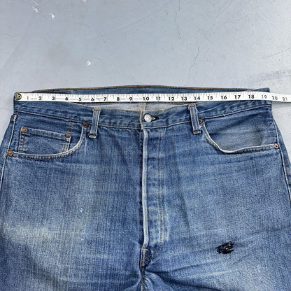 Levis 501 Vintage 80s Redline Selvedge USA XX Jeans Med Wash 42x34 Act 39x31