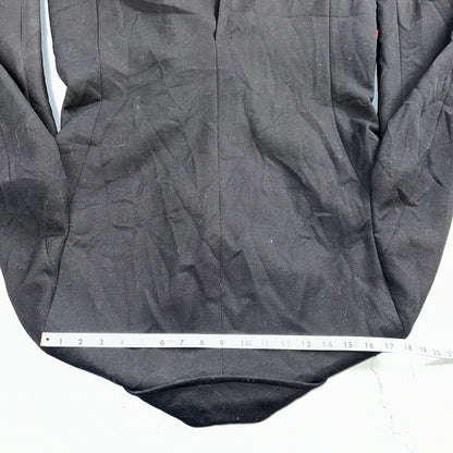 Vintage 1960s Black Wool Military Pea Coat Rockabilly 60s Double Breast Jacket