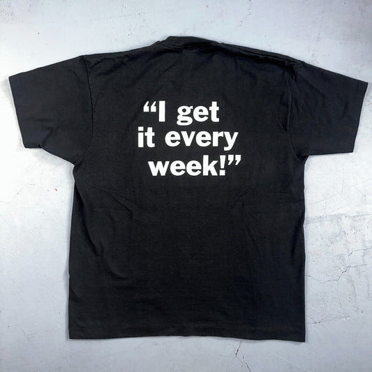 Bottom Line VTG T Shirt Funny Joke Quote Humor IT Every 90s Rap Frostburg Uni