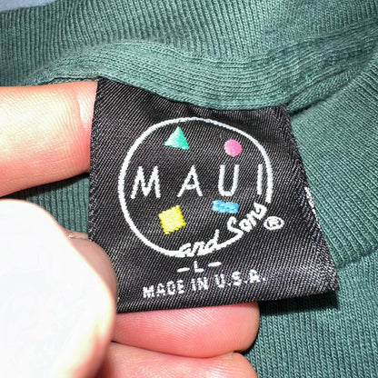 Maui & Sons Shark 90s VTG T Shirt Gameshark Ocean Hawaii USA Single Stitch