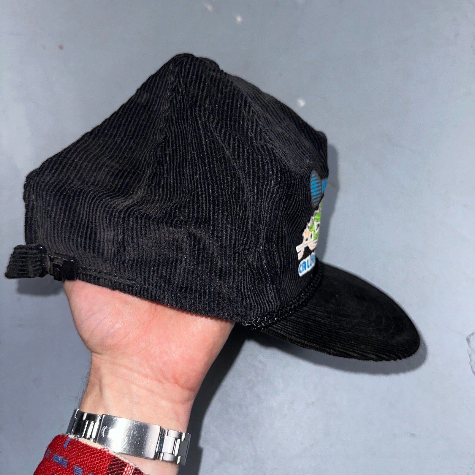 AT&T Fiber Optics Dragon Corduroy VTG Hat Cap Snapback Bell System Telephone Cal