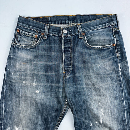 Levis 501 Vintage Y2K XX Straight Leg Jeans Blue Med Wash 33x34 Act 31x28