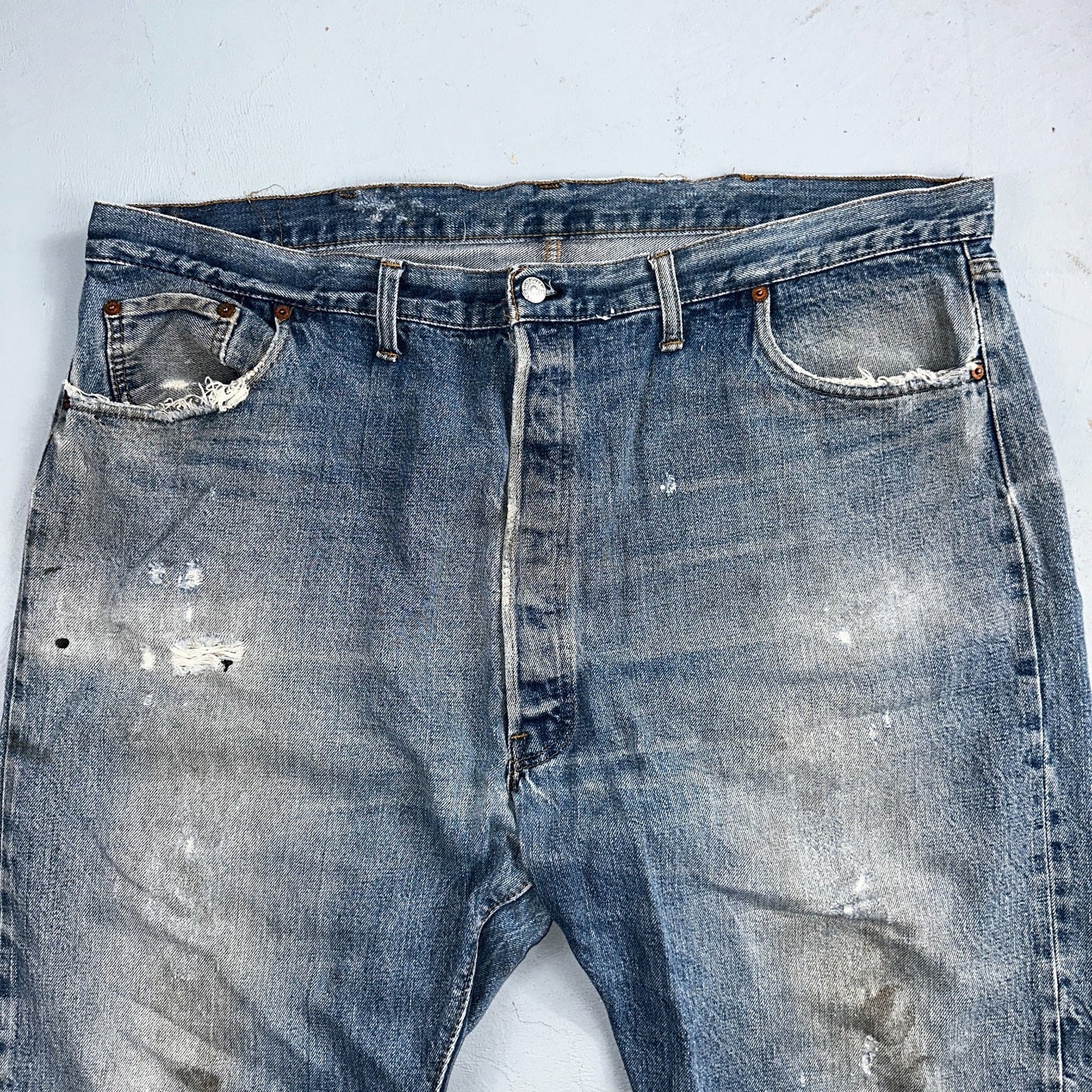 Levis 501 Vintage 70s SS Redline Selvedge USA XX Jeans Med Wash 48x30 Act 43x22