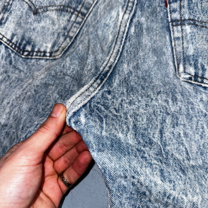 Levis 501 Vintage 80s USA XX Straight Leg Jeans Blue Acid Wash 31x32 Act 30x31