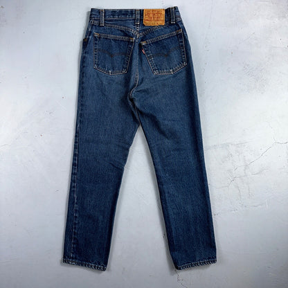 Levis 501 Vintage 80s USA XX Straight Leg Jeans Blue 26501 Med Wash Act 25x27