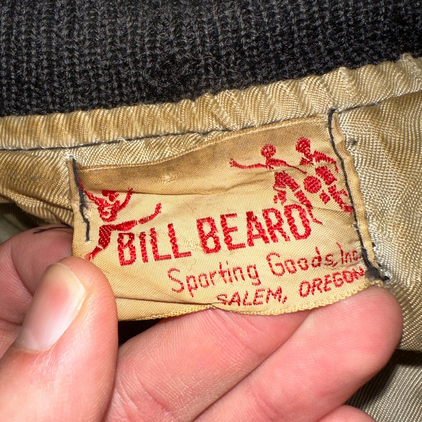 VTG Bill Beard Varsity Leather Letterman 60s Jacket L Portland USA Salem BOB