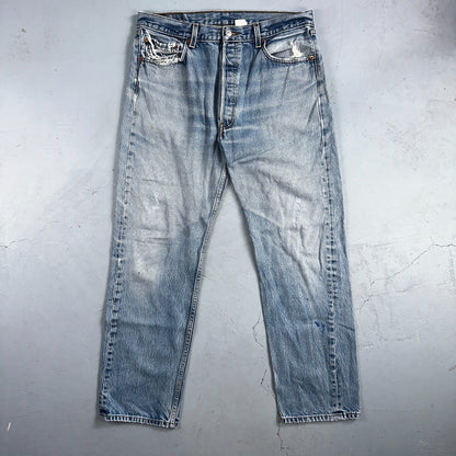 Levis 501 Vintage 90s XX Straight Leg Jeans Y2K Light Wash 36x34 Act 33x29