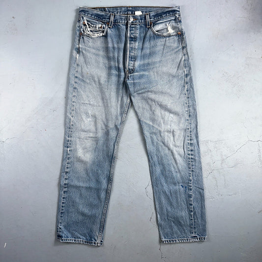 Levis 501 Vintage 90s XX Straight Leg Jeans Y2K Light Wash 36x34 Act 33x29