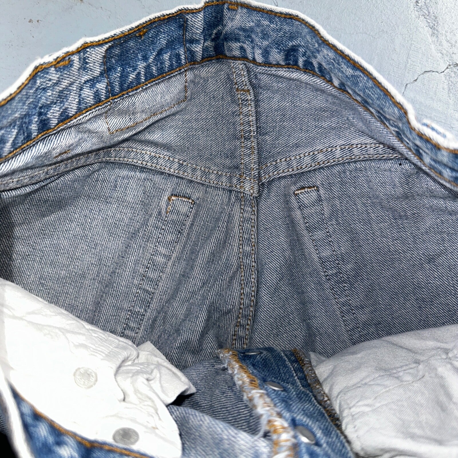 Levis 501 Vintage 90s USA XX Straight Leg Jeans Blue Light Wash 32x30 Act 30x29