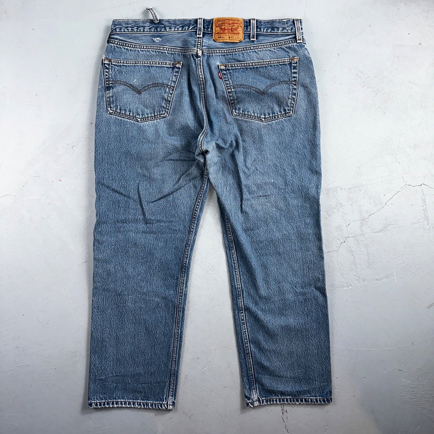 Levis 501 Vintage 90s USA XX Straight Leg Jeans Blue Med Wash 42x32 Act 38x27