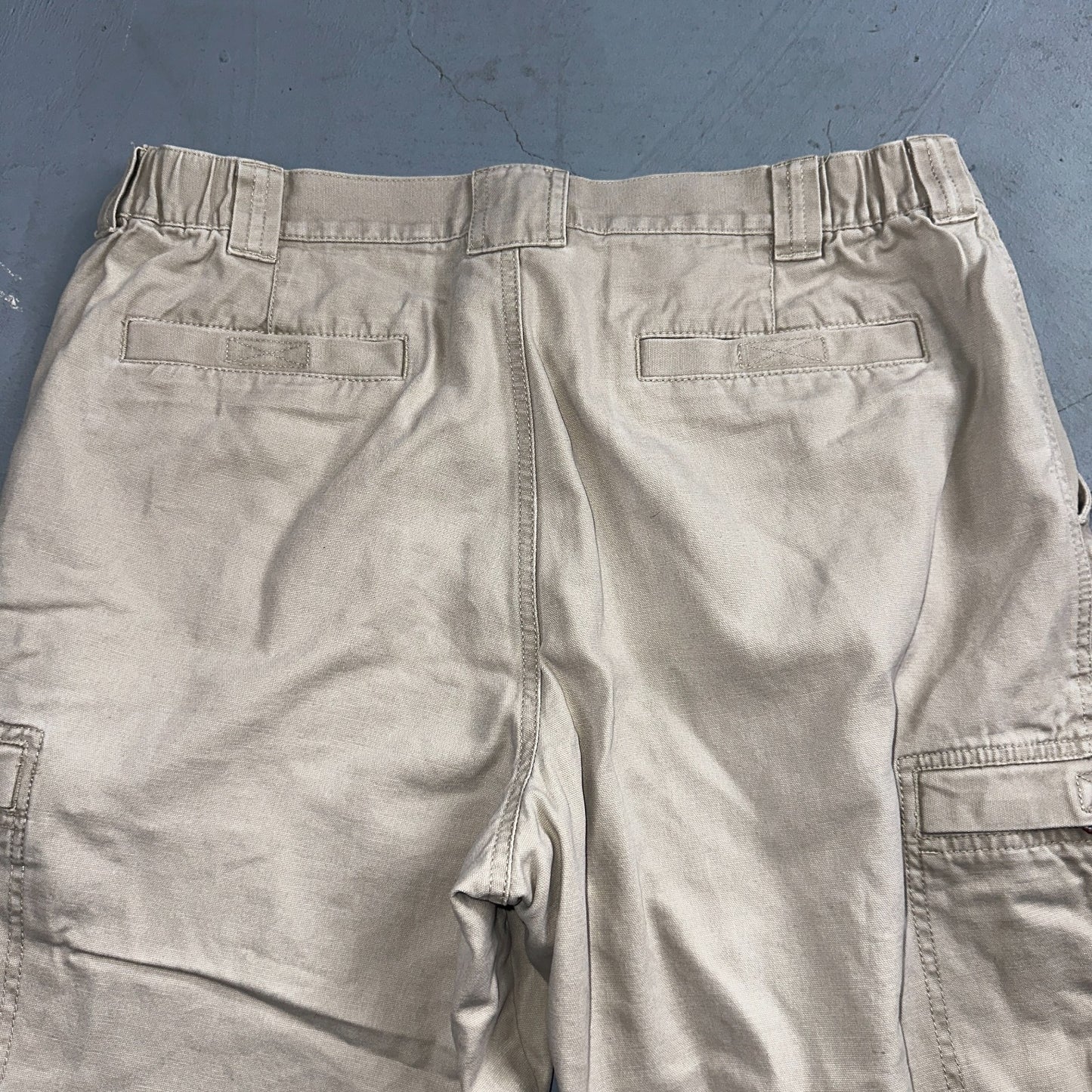 Vintage LL Bean Mens 36x30 Light Stonewashed Cargo Pants Trousers Beige 90s