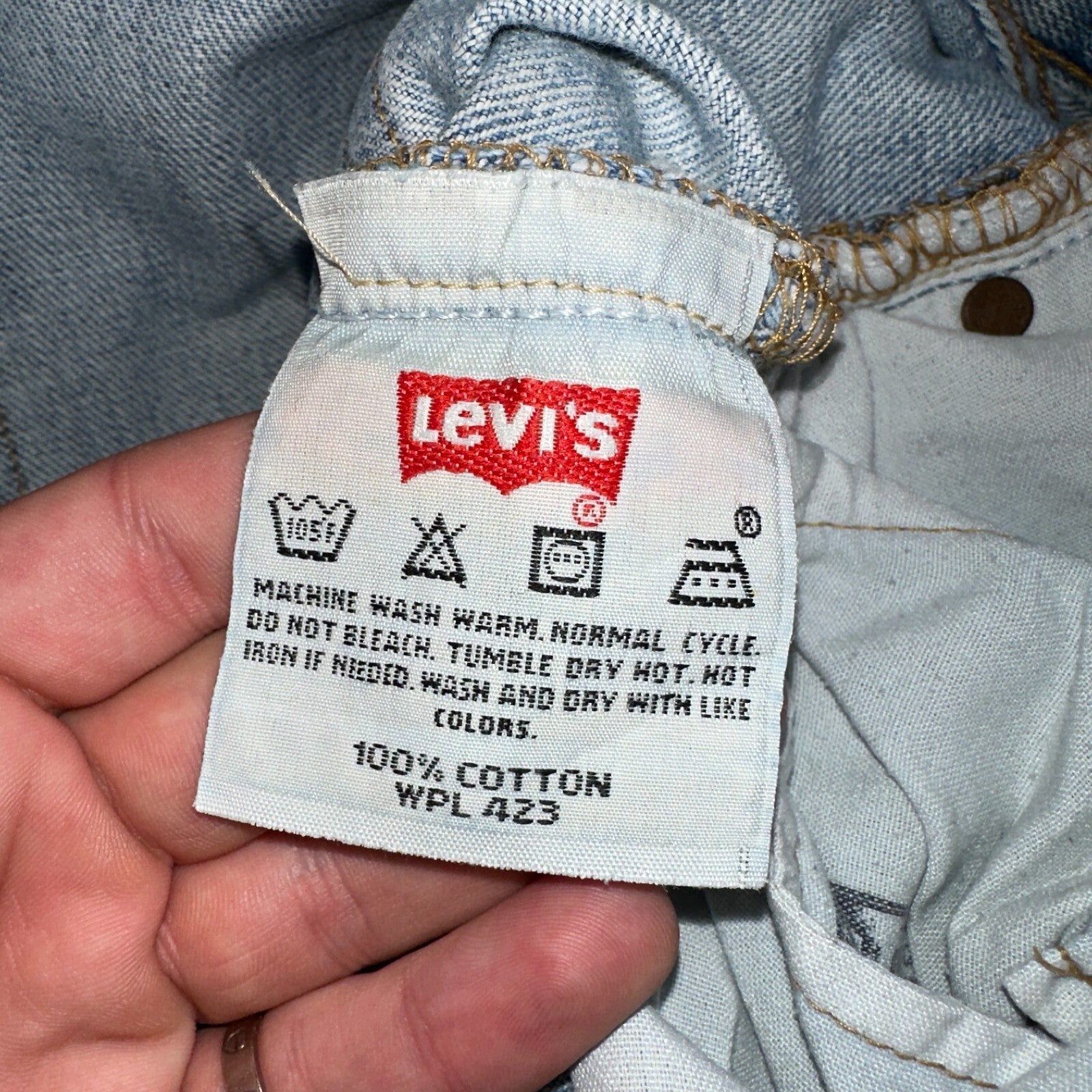 Levis 501 Vintage Y2K XX Straight Leg Jeans 90s Blue Light Wash 40x30 Act 40x29