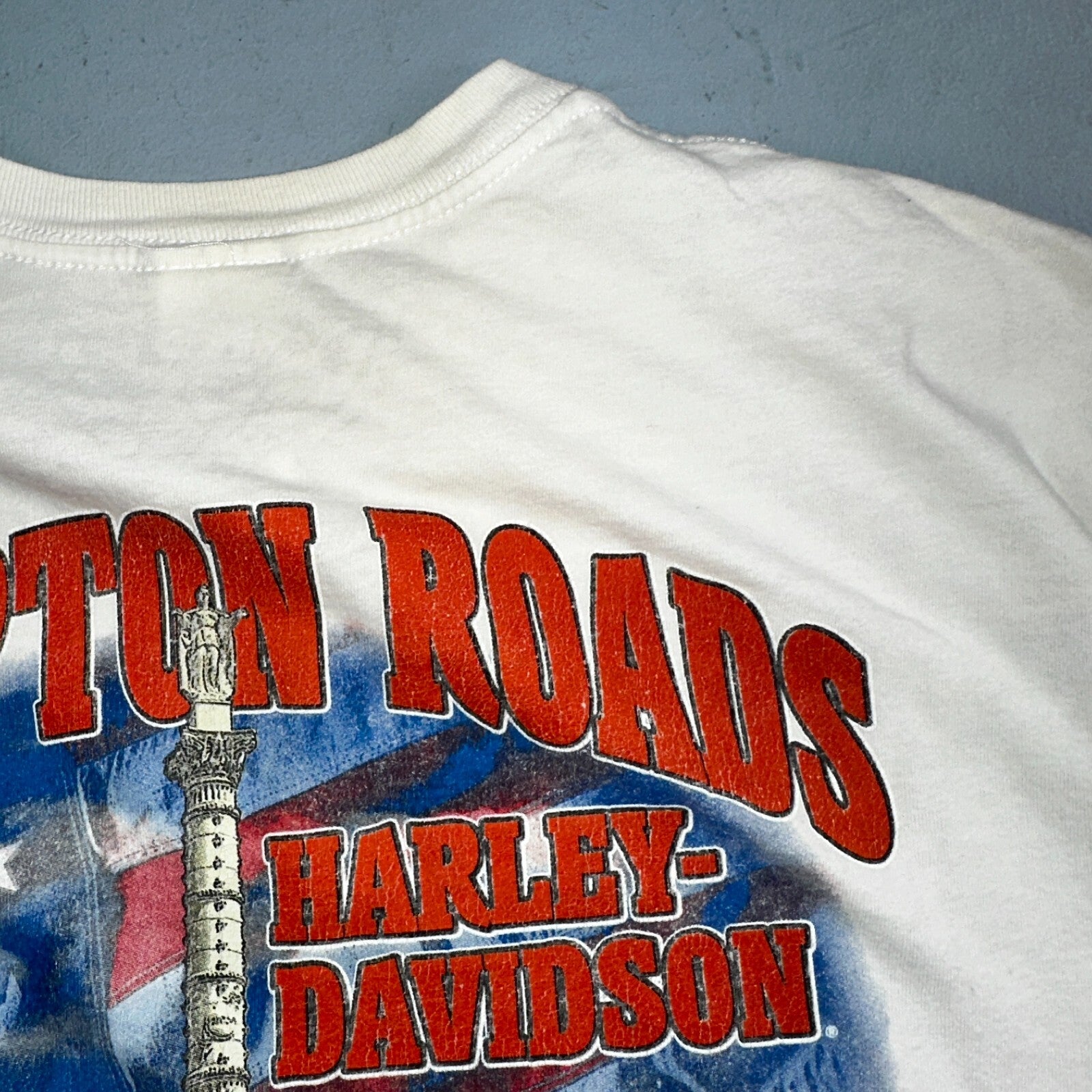 Harley Davidson Yorktown Hampton VTG T Shirt Motorcycle Bike Graphic Y2K Ride