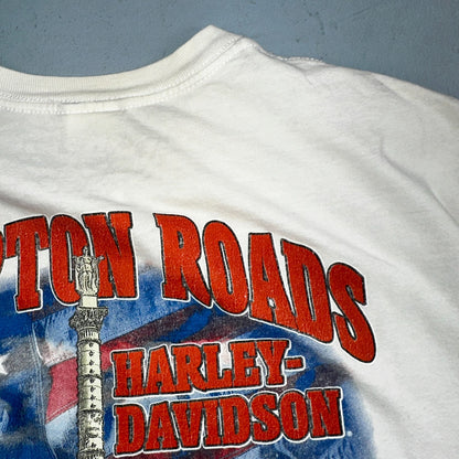 Harley Davidson Yorktown Hampton VTG T Shirt Motorcycle Bike Graphic Y2K Ride