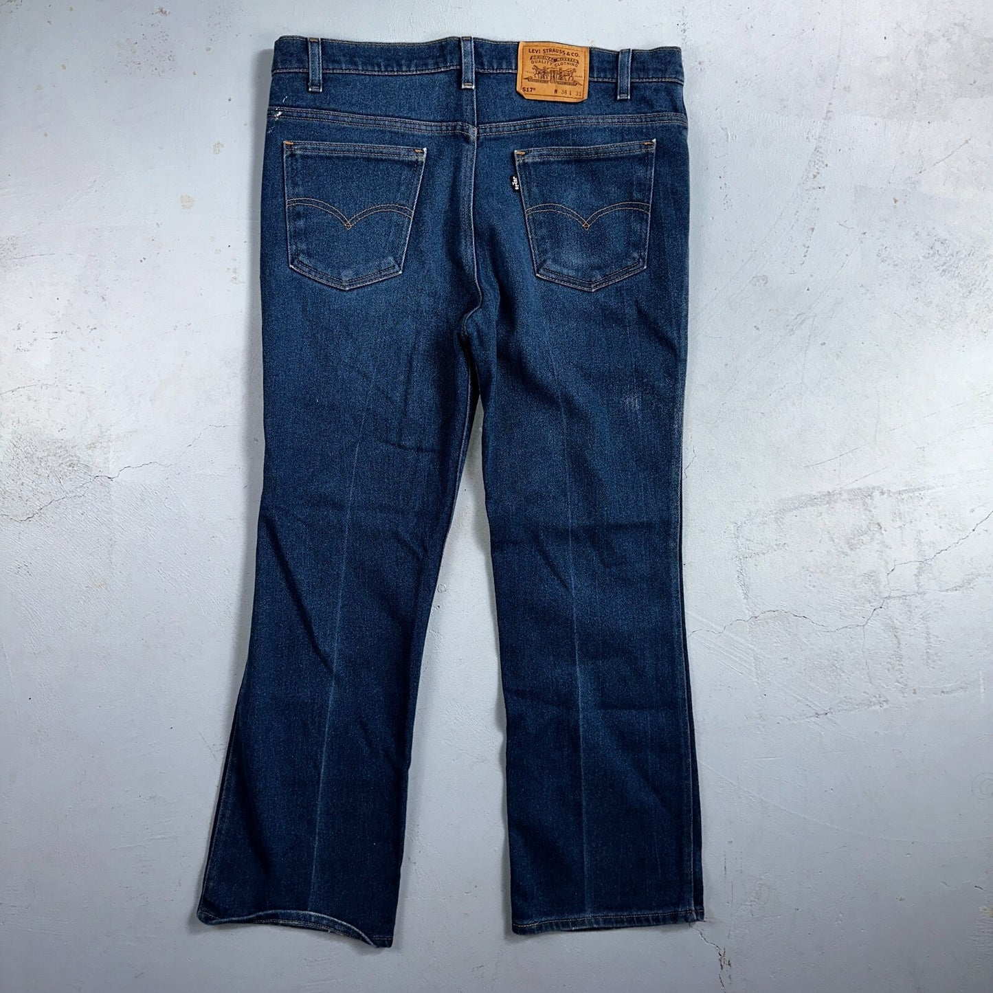 Levis 517 Vintage 90s USA Orange Tab Bootcut Flare Blue Jeans 38x31 Act 36x29
