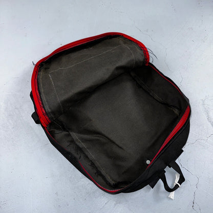 Jansport VTG Made in USA Black Red Backpack 90s 1990s Basic Full Zip Around