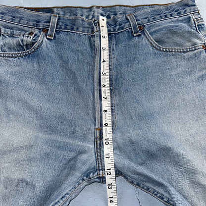 Levis 501 Vintage 90s USA XX Straight Leg Jeans Blue Light Wash 36x34 Act 34x33