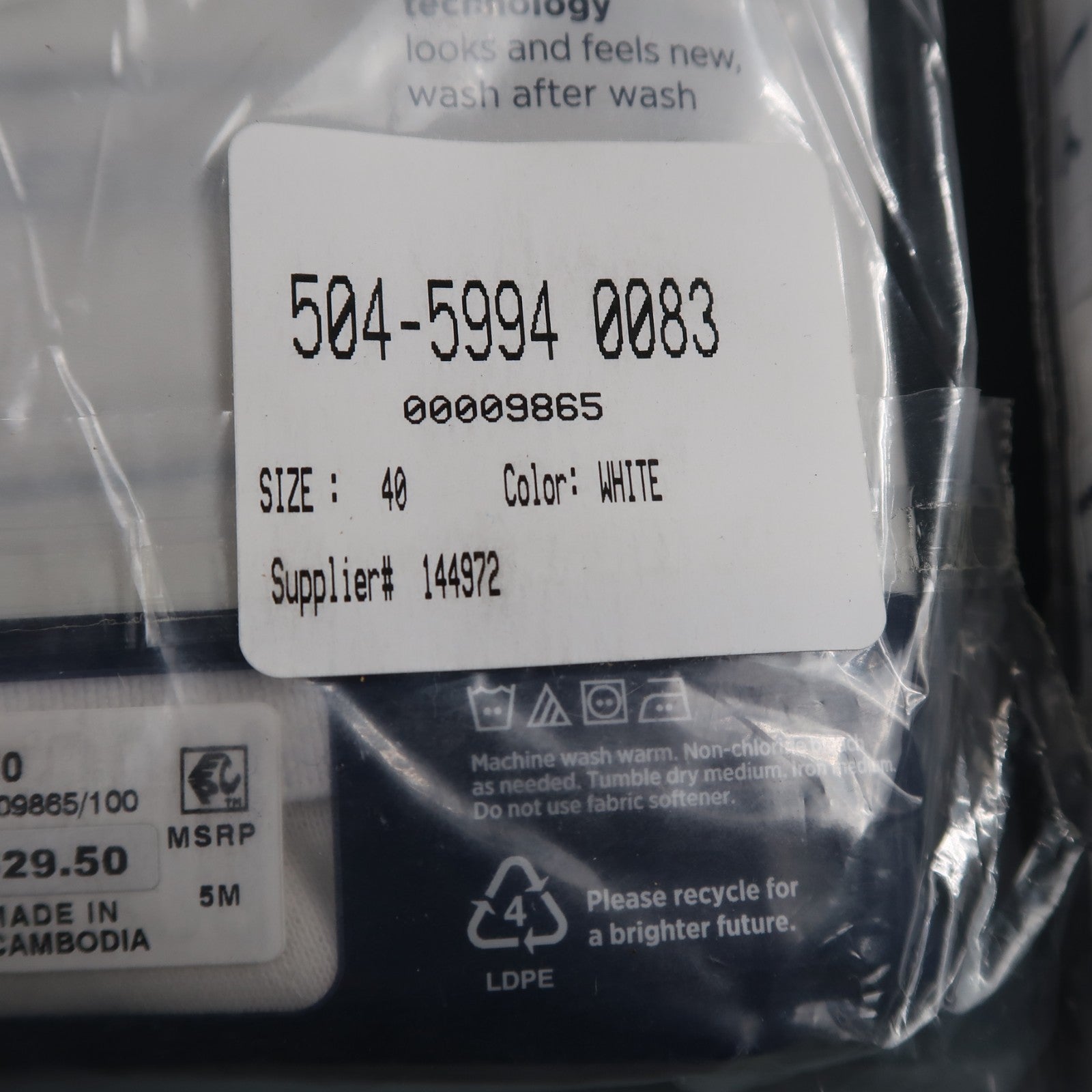 Jockey Classic Briefs 5 Pack Size 40 Underwear 100% Cotton Y Front White Lot 4