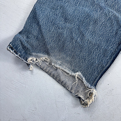 Levis 501 Vintage 90s USA XX Straight Leg Jeans Blue Light Wash 60x30 Act 56x27