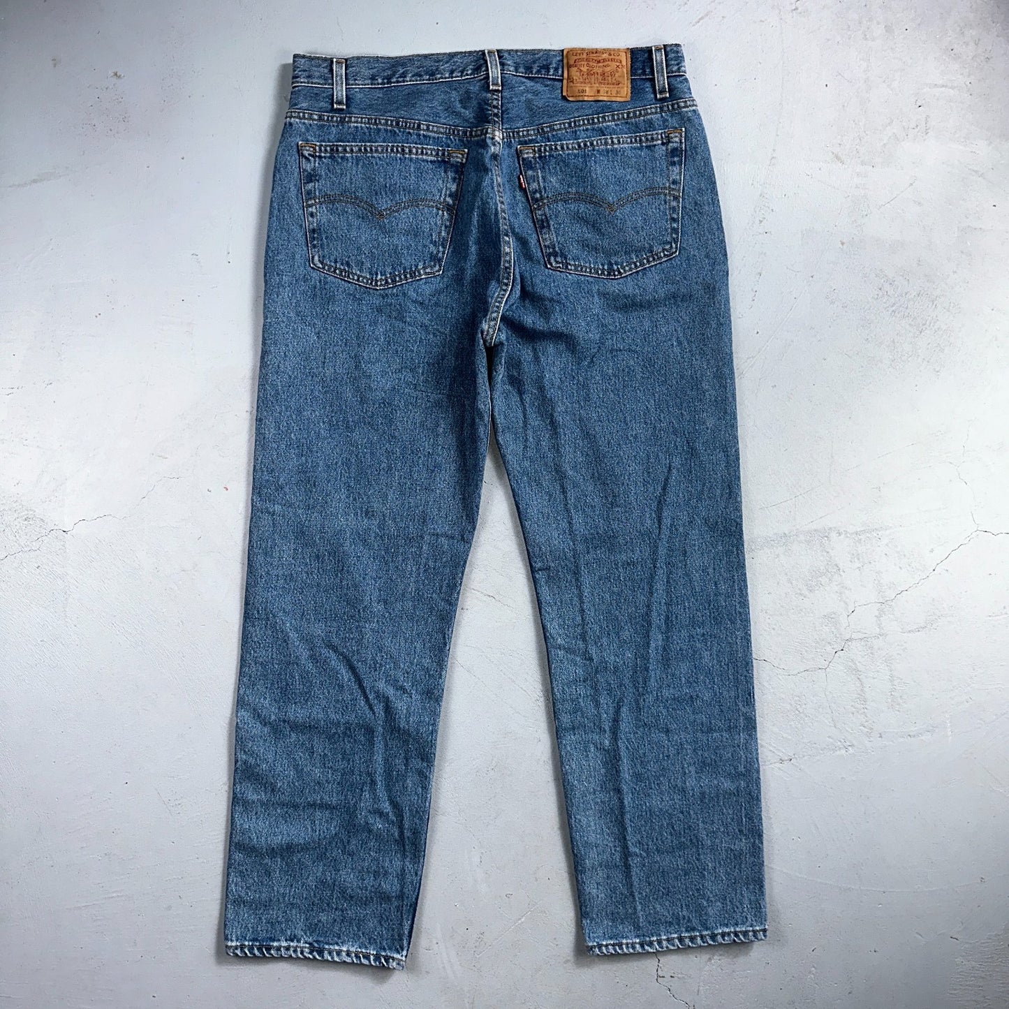 Levis 501 Vintage 90s USA XX Straight Leg Jeans Blue Med Wash 38x30 Act 36x29