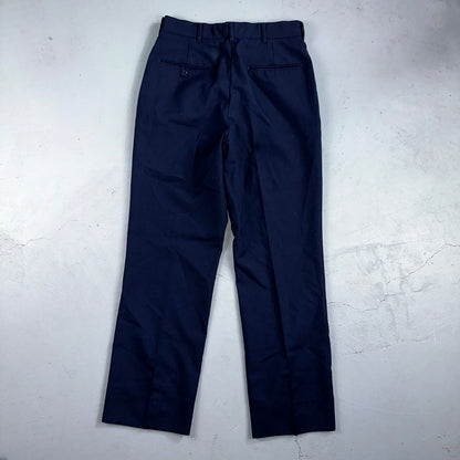 Vintage DPSC Air Force Pants Mens 30R Navy Blue Wool Blend Trouser 28x30 90s