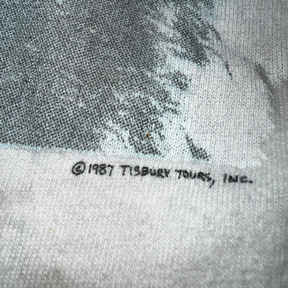 James Taylor Never Die Young VTG T Shirt 80s Hanes XL Howling Wolf RARE Concert