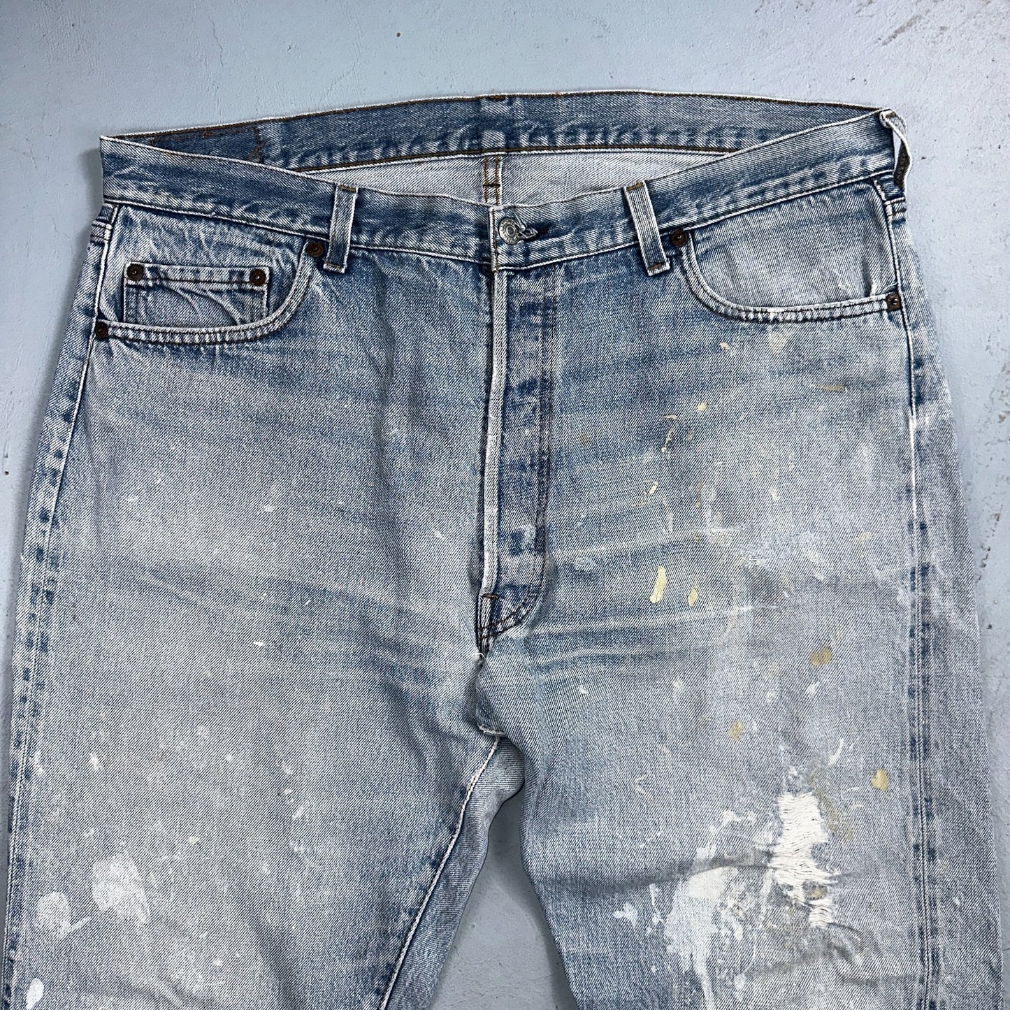 Levis 501 Vintage 80s Redline Selvedge USA XX Jeans Light Wash 40x33 Act 38x30