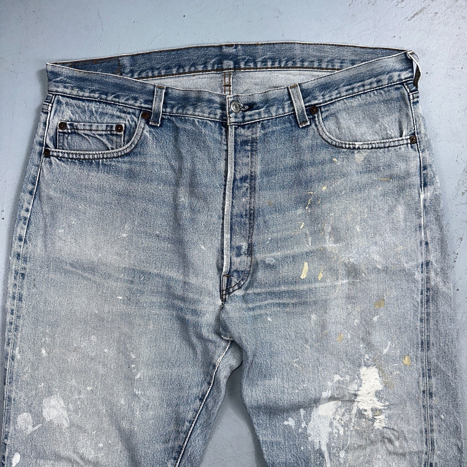 Levis 501 Vintage 80s Redline Selvedge USA XX Jeans Light Wash 40x33 Act 38x30