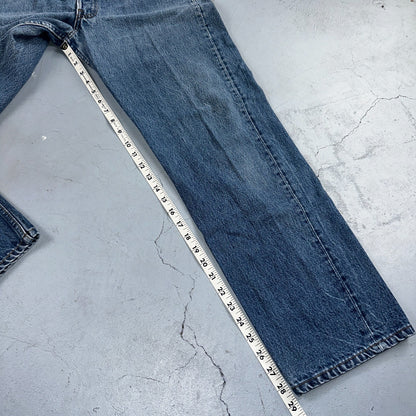 Levis 501 Vintage 90s USA XX Straight Leg Jeans Blue Med Wash 36x32 Act 32x28