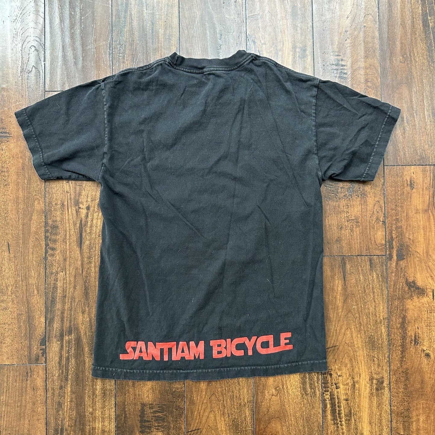 Santiam Bicycle Vintage T Shirt Biking Fun Sports Graphic Gym Running Black Y2K