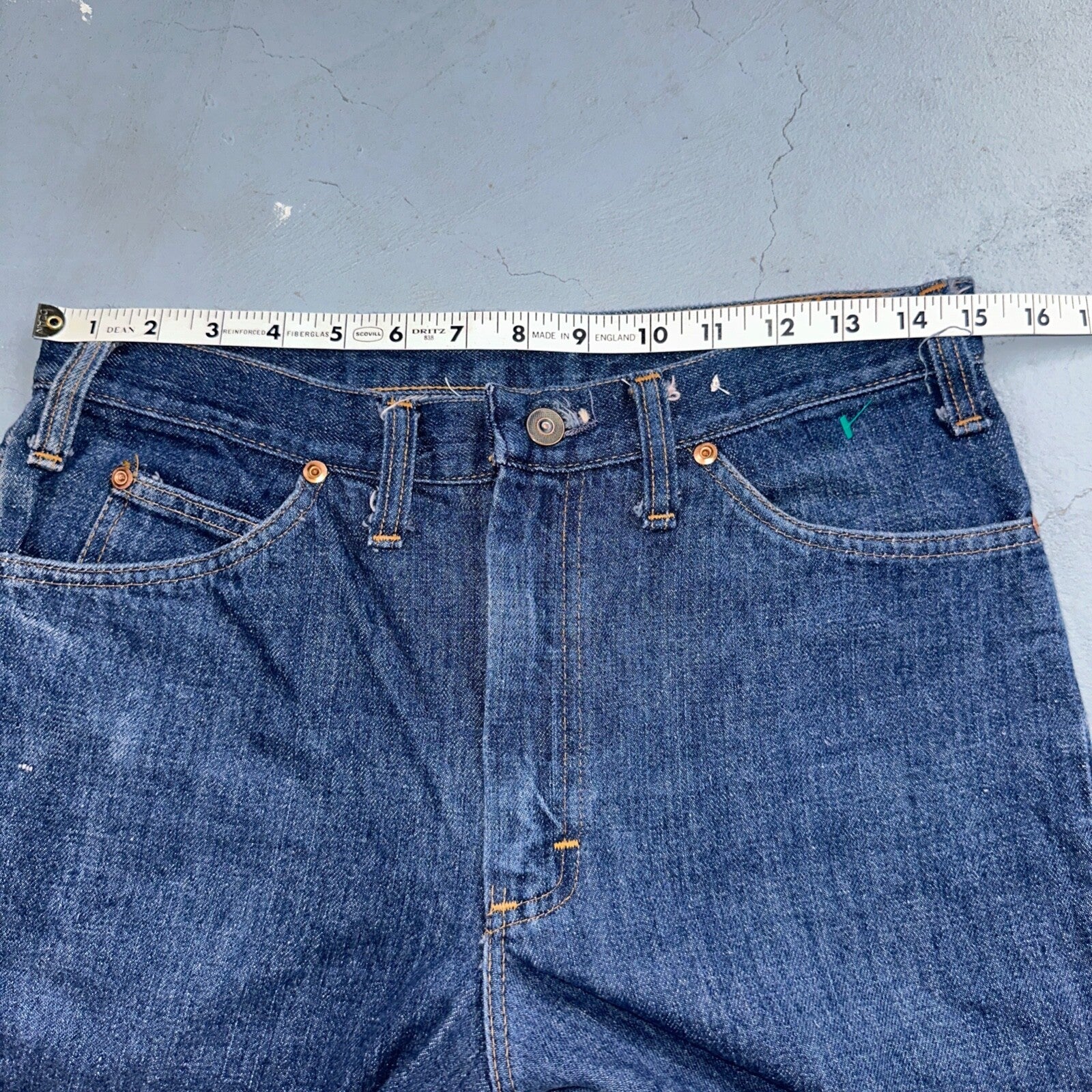 1970s VTG Workwear Denim Jeans Size 30x29 70s Rockabilly 501 High Rise Talon