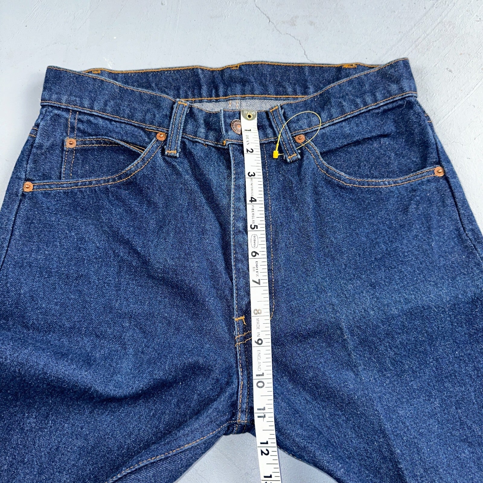 Levis 505 Vintage 80s USA Orange Tab Jeans 30x34 Blue Dark Wash 501 Act 29x28