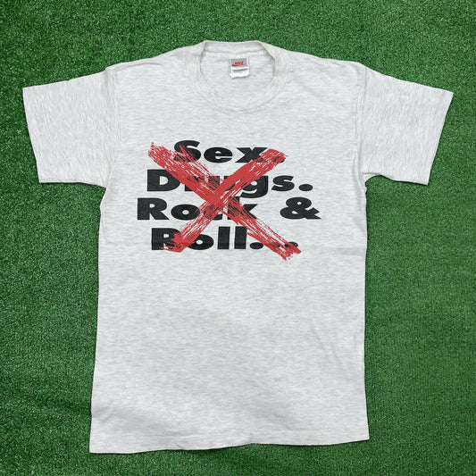 Nike Vintage T Shirt Mens Last Vice S*x Drugs Rock N Roll Music Jordan Rap X