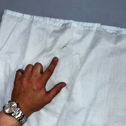 Vtg 50s 60s Penneys Towncraft Loop Collar Shirt Mens L Blue Simple Light Camp