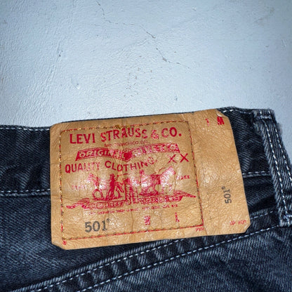 Levis 501 Vintage 90s Mexico Straight Leg Jeans 30x32 Y2K Dark Wash Act 28x32