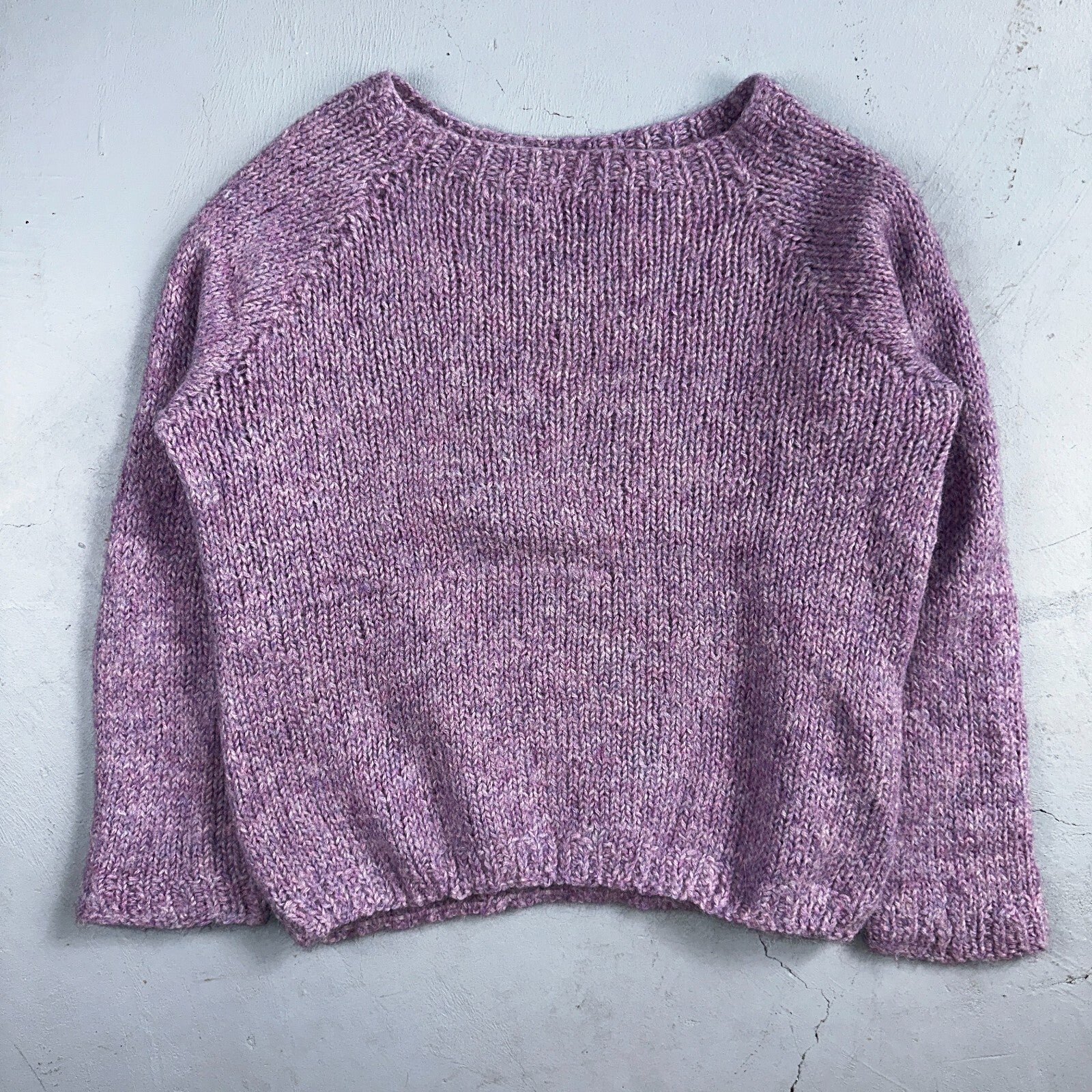 1970s VTG Sweater Cable Knit 70s 80s Purple Cute Warm Grandma Core Pull Over