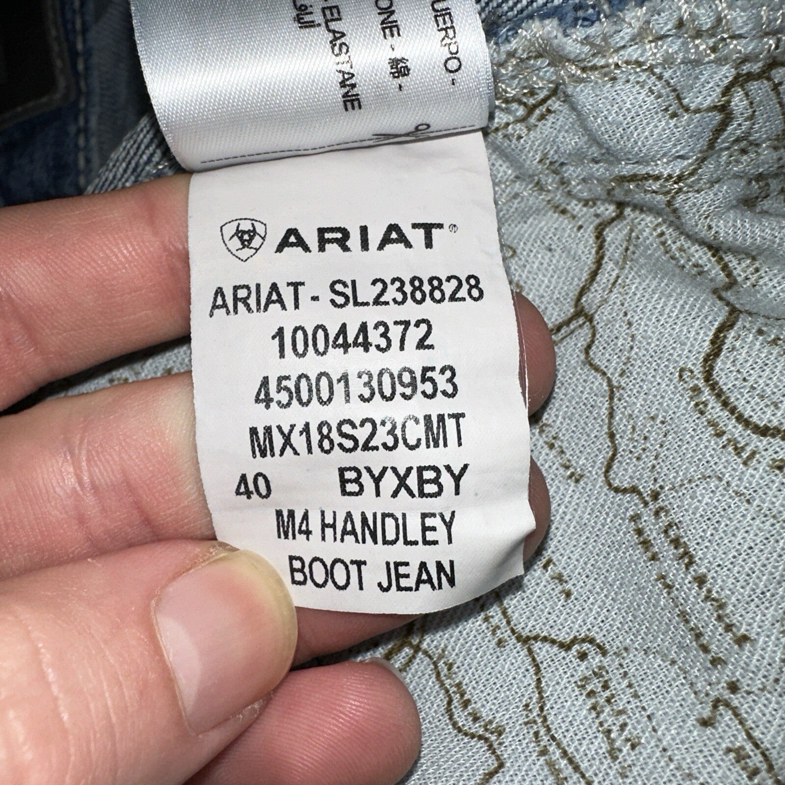 Ariat Jeans Mens 33x34 Blue M4 Boot Cut Relaxed Coltrane Jeans Denim Medium Wash