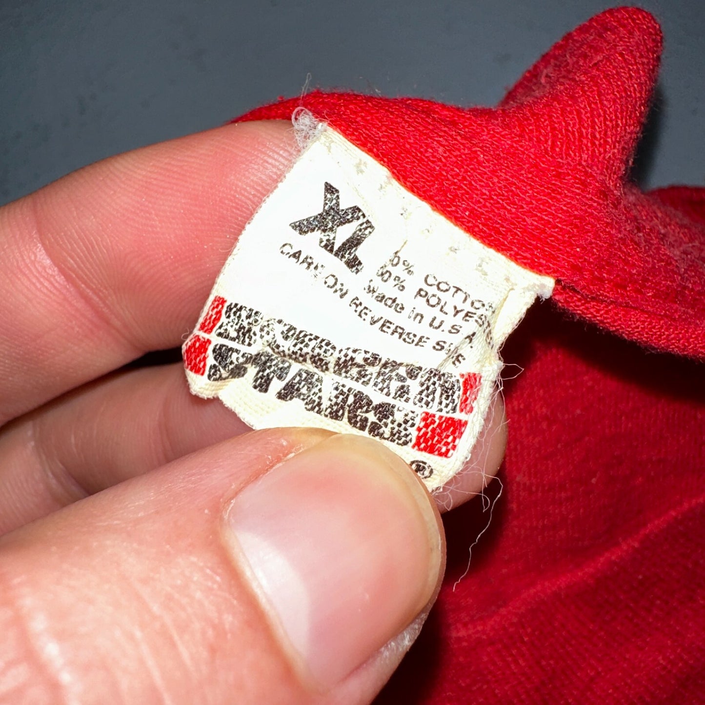 Rally Alley 1989 VTG T Shirt Screen Stars XL 80s Single Stitch Red Cars Security