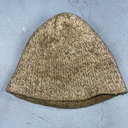 Vintage PENDELTON 100% Virgin Wool Oatmeal Beige Knit Hat Beanie USA Unisex