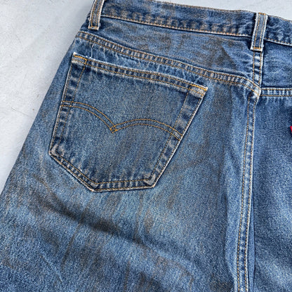 Levis 501 Vintage 90s USA XX Straight Leg Jeans Blue Med Wash 36x32 Act 32x28