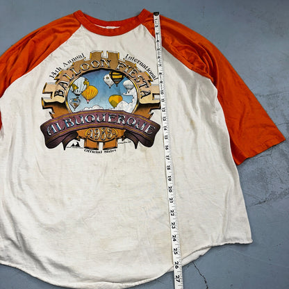 Vintage 1985 Albuquerque New Mexico Balloon Fiesta T-Shirt XL Raglan RARE 80s