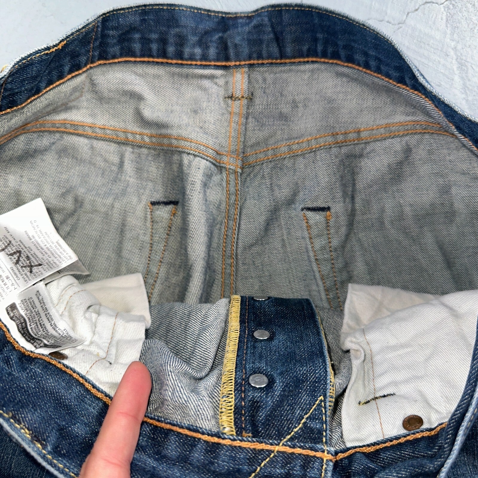 Levis 501 Y2K XX Straight Leg Jeans Blue VTG Med Wash 36x32 Act 35x30