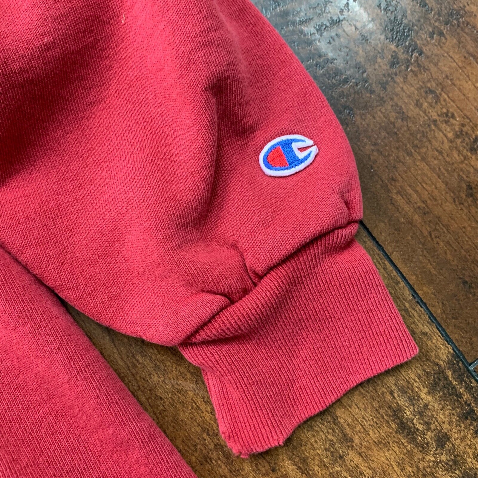 VTG Champion Western Oregon Sweatshirt Crewneck 80s 90s Embroidery 70s Red Rare