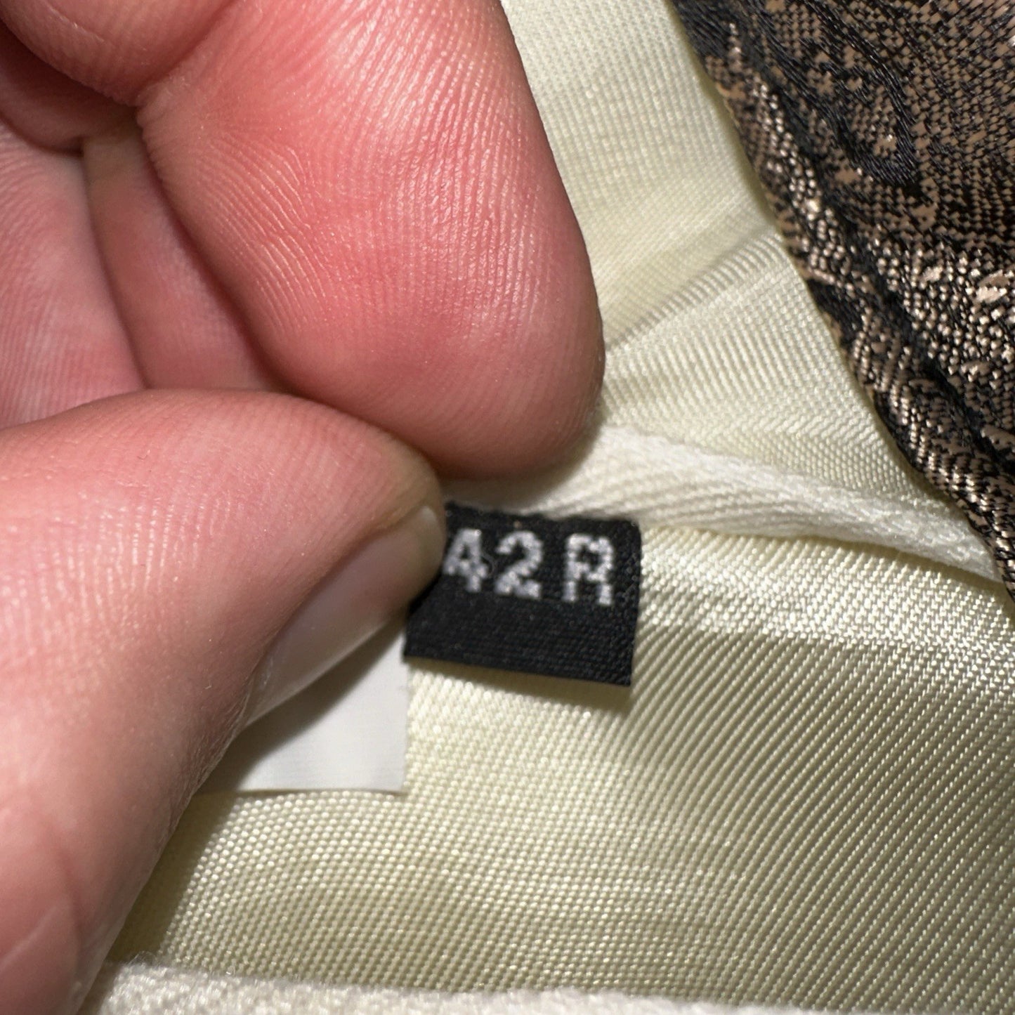 Cellini White 2 Piece Suit Mens 42R 33x26 Solid Double Breasted USA 1980s 80s